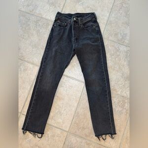 Levi's 501 Gray Denim Jeans 27 x 30